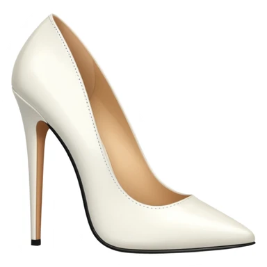 white pointed toe heels sticker