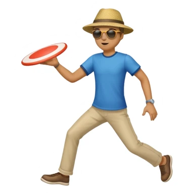 Man throwing a frisbee to the right, full body sticker