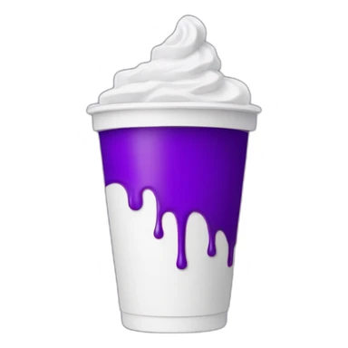 White styrofoam Cup with purple liquid in it sticker