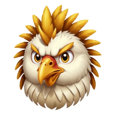 Chicken glare going super saiyan sticker