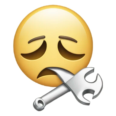 Emoji wrenching at smell  sticker