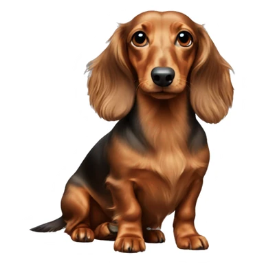longhaired dachshund sticker