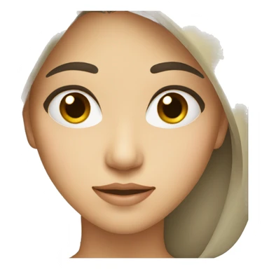 a asian woman with hazel eyes sticker