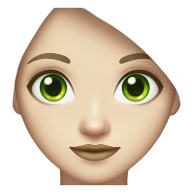 white girl with green eyes, with a gem in his hands sticker