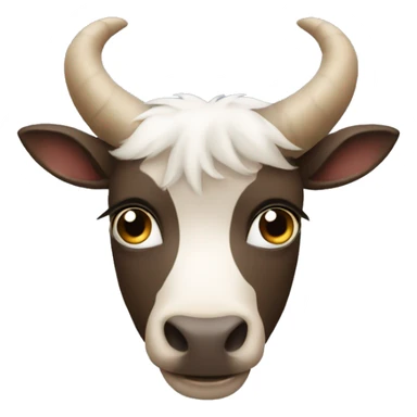 el emoji de una cabra mirando con cara de superioridad sticker