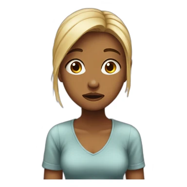 Fomo emoji girl sad not to hang out  sticker