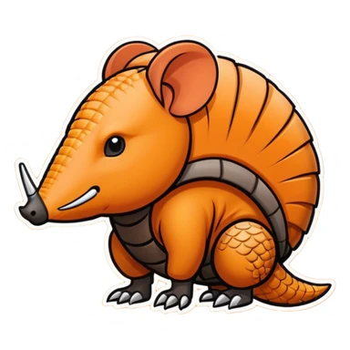 armadillos mean team logo  sticker