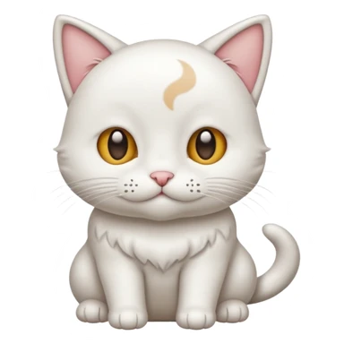 creame un gato cachorro blanco solo blanco sticker