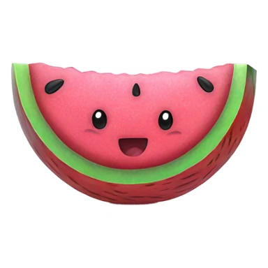 Pink watermelon with glitter  sticker