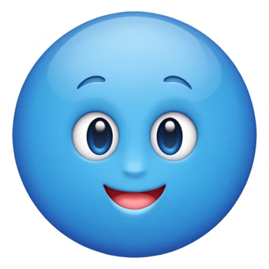 blue dot saying sheeesh sticker