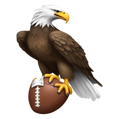 Eagle with football sticker