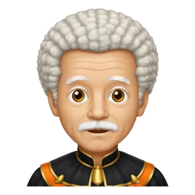 afro halloween white grandpa sticker