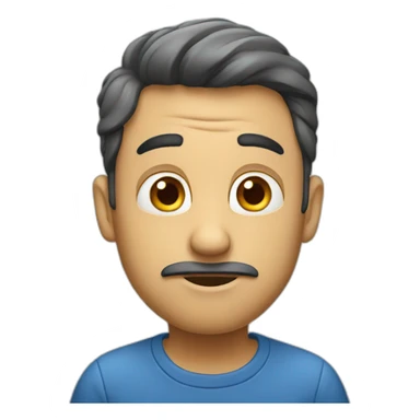 A guy Wondering something sticker