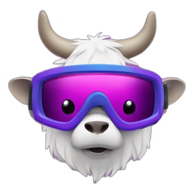 purple ox in snowboard goggles sticker