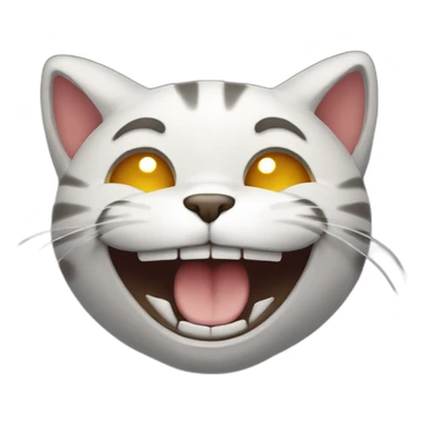 The cat is laughing hard sticker
