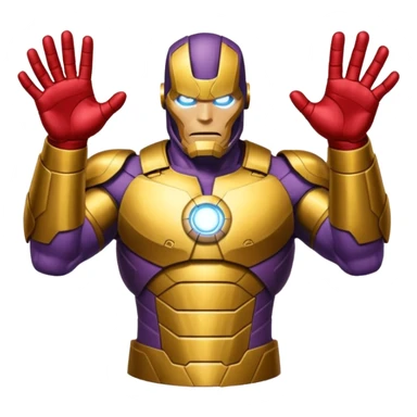 gant de thanos remix par iron man claquement des doigt sticker