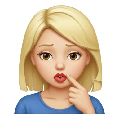 fille doigt dans la bouche chipie sticker