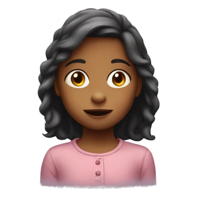 little girl does a „huh?” face sticker