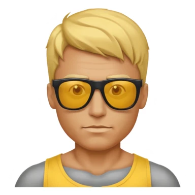 Male core muscles yellow default skin and hair sticker