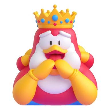King Dedede drooling with a silly face sticker
