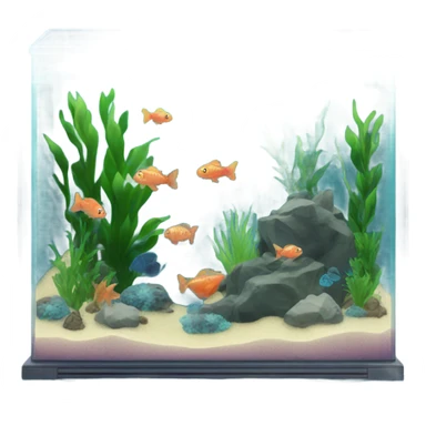 a clean fish tank aesthetic  sticker