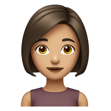 Girl brunette with bob sticker