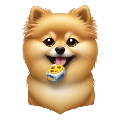 Pomeranian with binky sticker