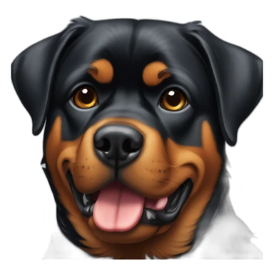 Chien Rottweiler assis sticker