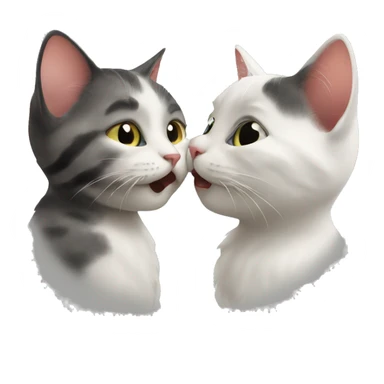cats kissing  sticker