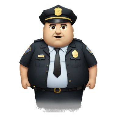 fat man as cop sticker