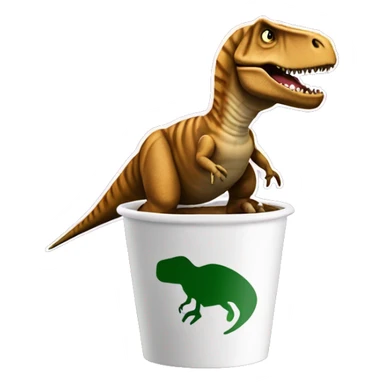 Gobelet starbuck sur t-Rex  sticker