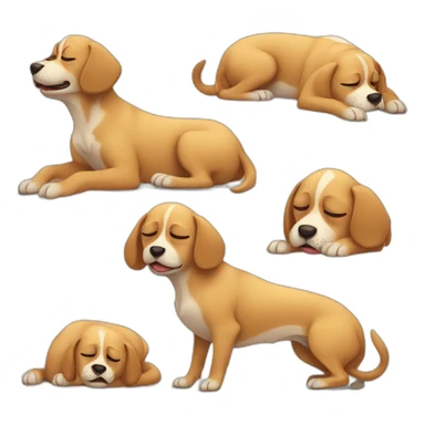 Dog that overslept in the morning sticker