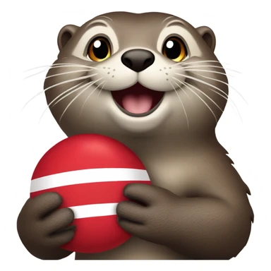 An otter with Ohio state buckeye sticker