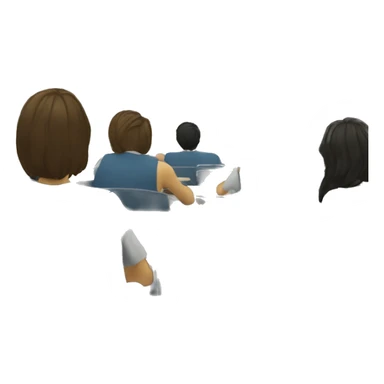 students watching a tv in class sticker