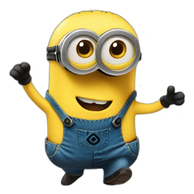 Minion festejando sticker