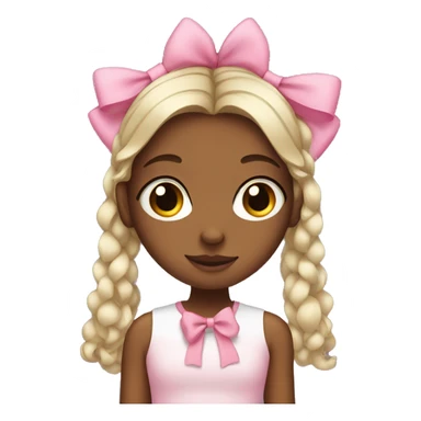 Girl with bows in her hair  sticker