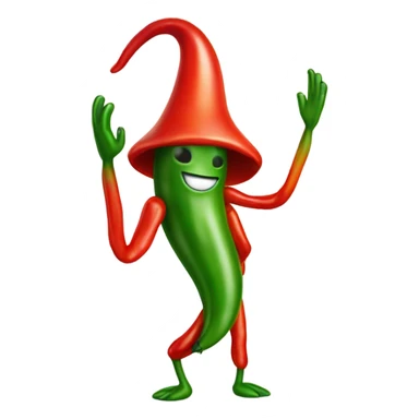 hot chili pepper with legs  sticker