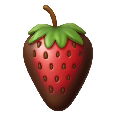 Chocolate covered strawberry sticker