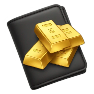 gold bars in wallet sticker