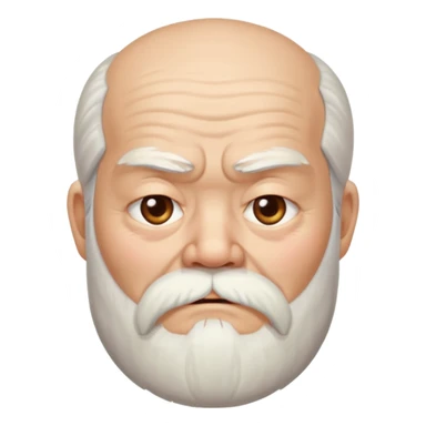 Grumpy old chinese man with beard  sticker