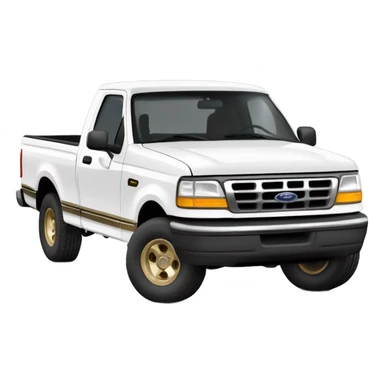 1995 short bed f150 white and gold sticker