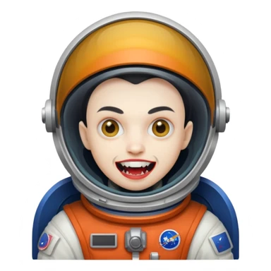 astronaut vampire wearing helmet sticker