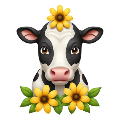flower + Indian cow sticker