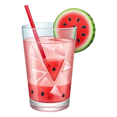 very light pink lemonade in glass with triangle chunk of watermelon on rim no straw sticker