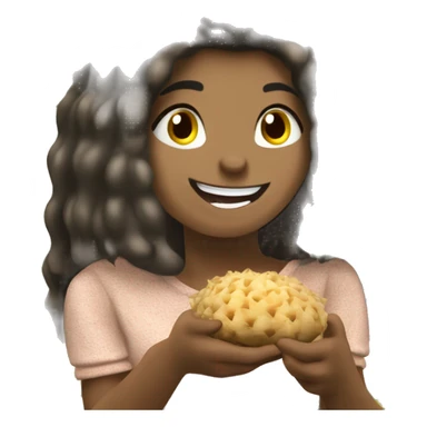 Veronica the hedgehog eats chupachuppas and is happy  sticker