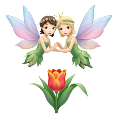 Tulip wings,Flower Fairies. sticker