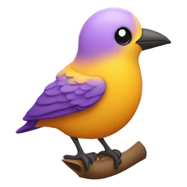  Bunter Vogel auf einer lila Kerze  sticker