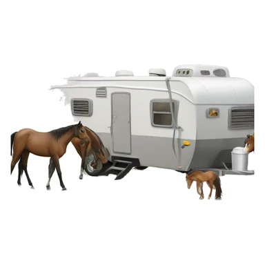 Trailer park with horses sticker
