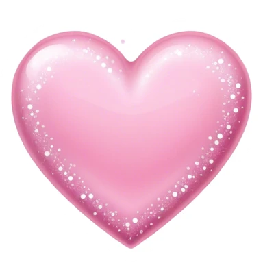 Baby pink love heart with sparkles  sticker