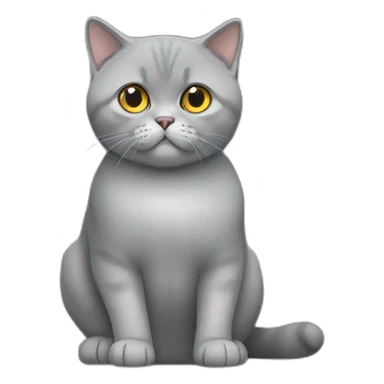 British shorthair sitting sticker